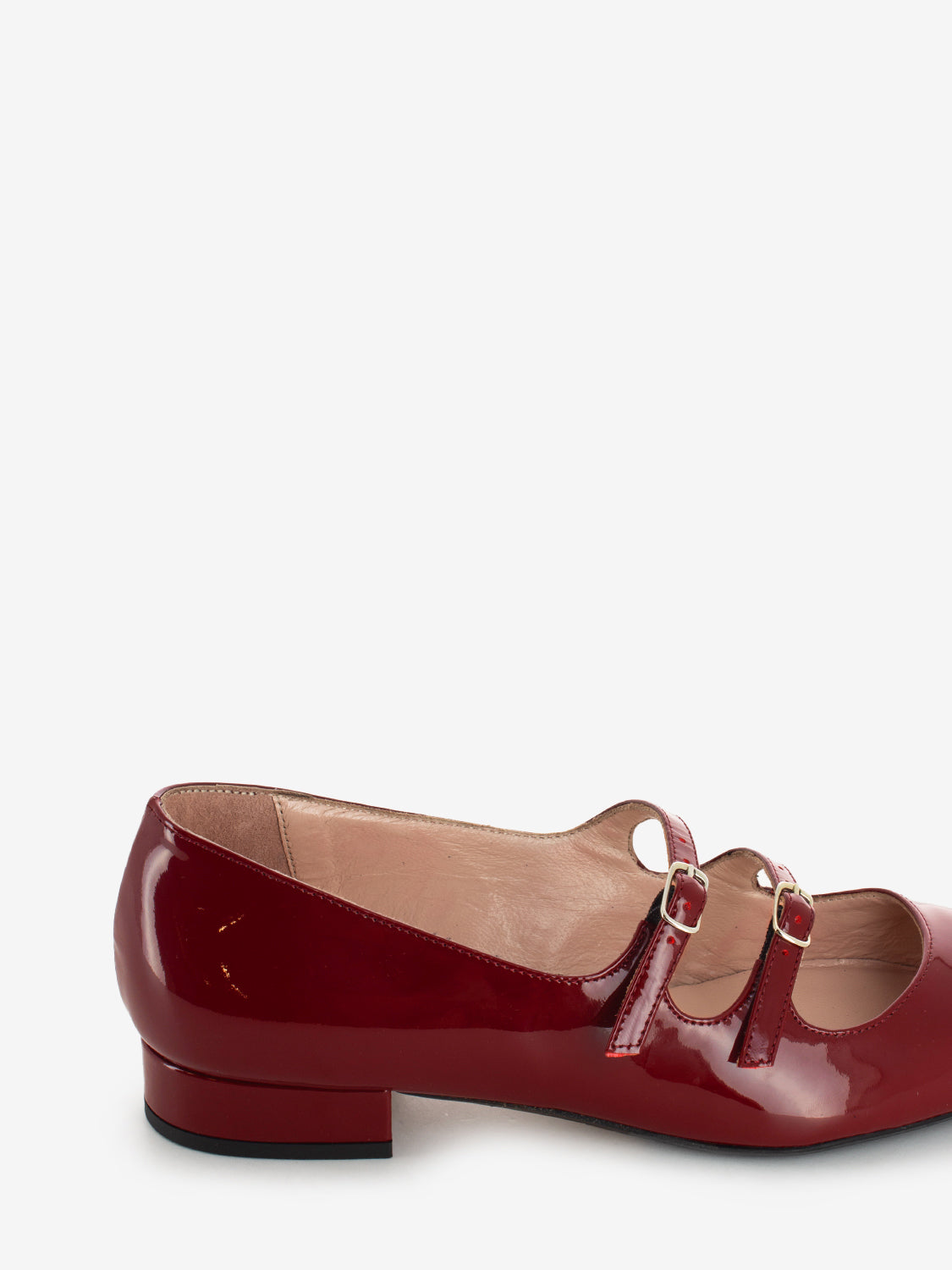 Carmine patent leather ballerina