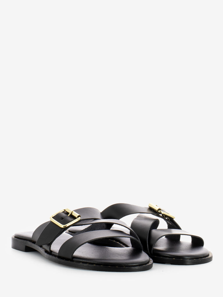 THERA'S - Ciabatta con fibbie nero