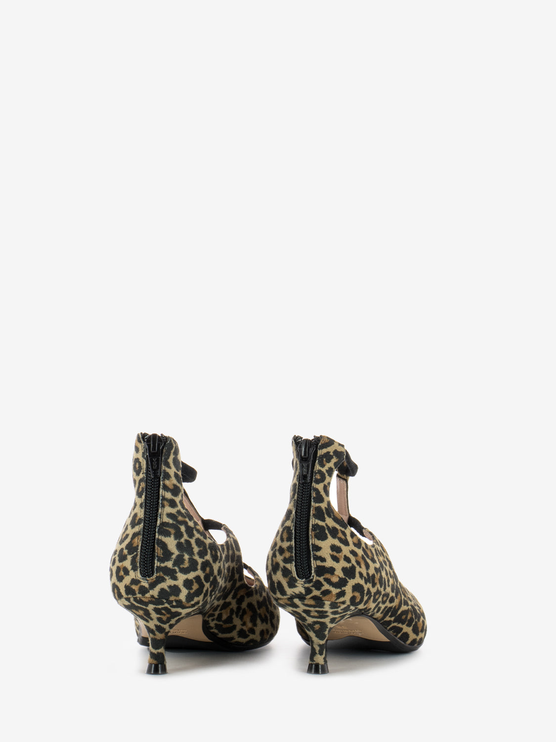 Scarpe con tacco e cinturini maculato