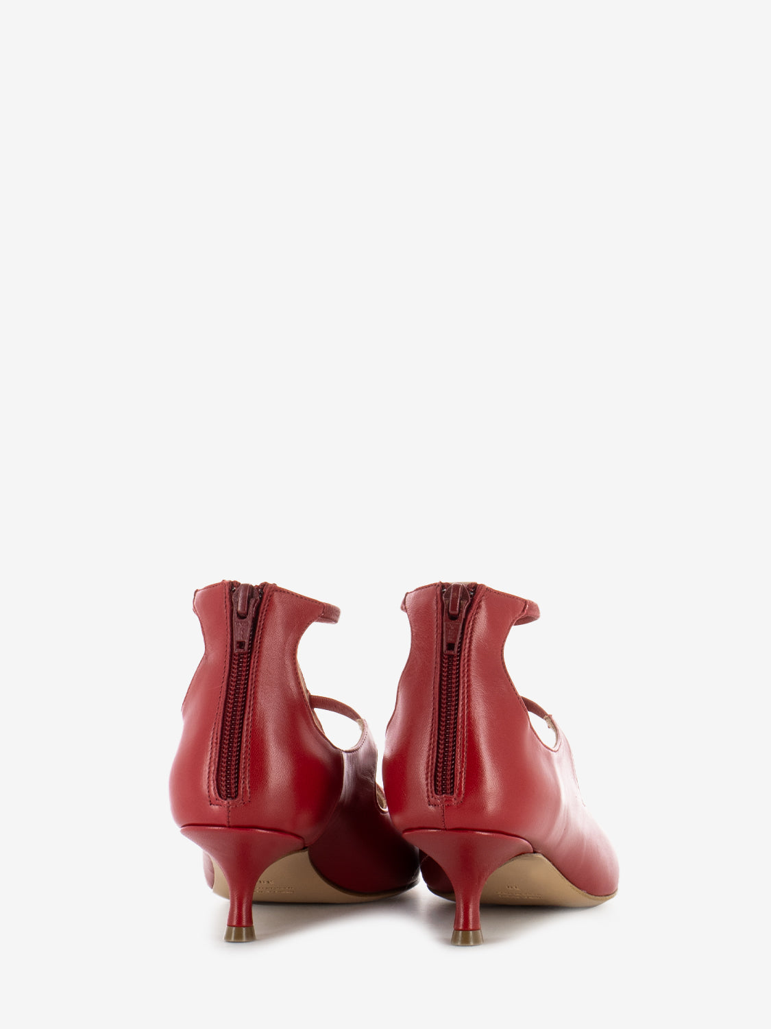 Red nappa heel shoes