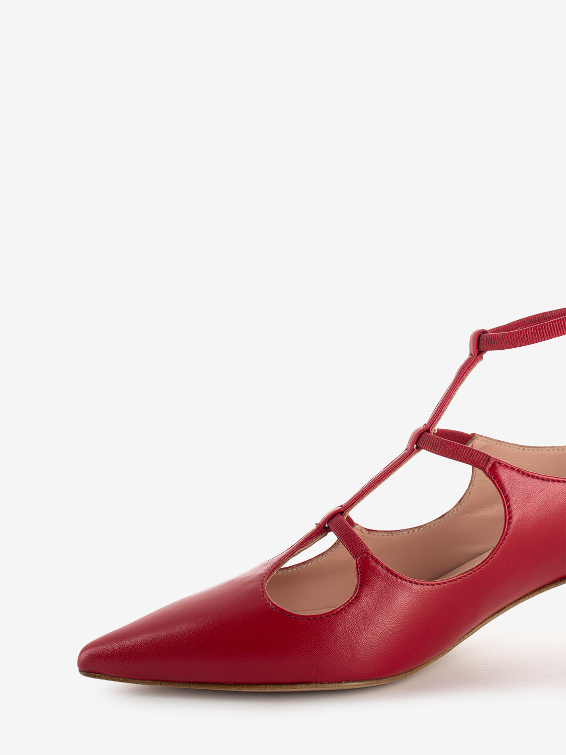 Red nappa heel shoes