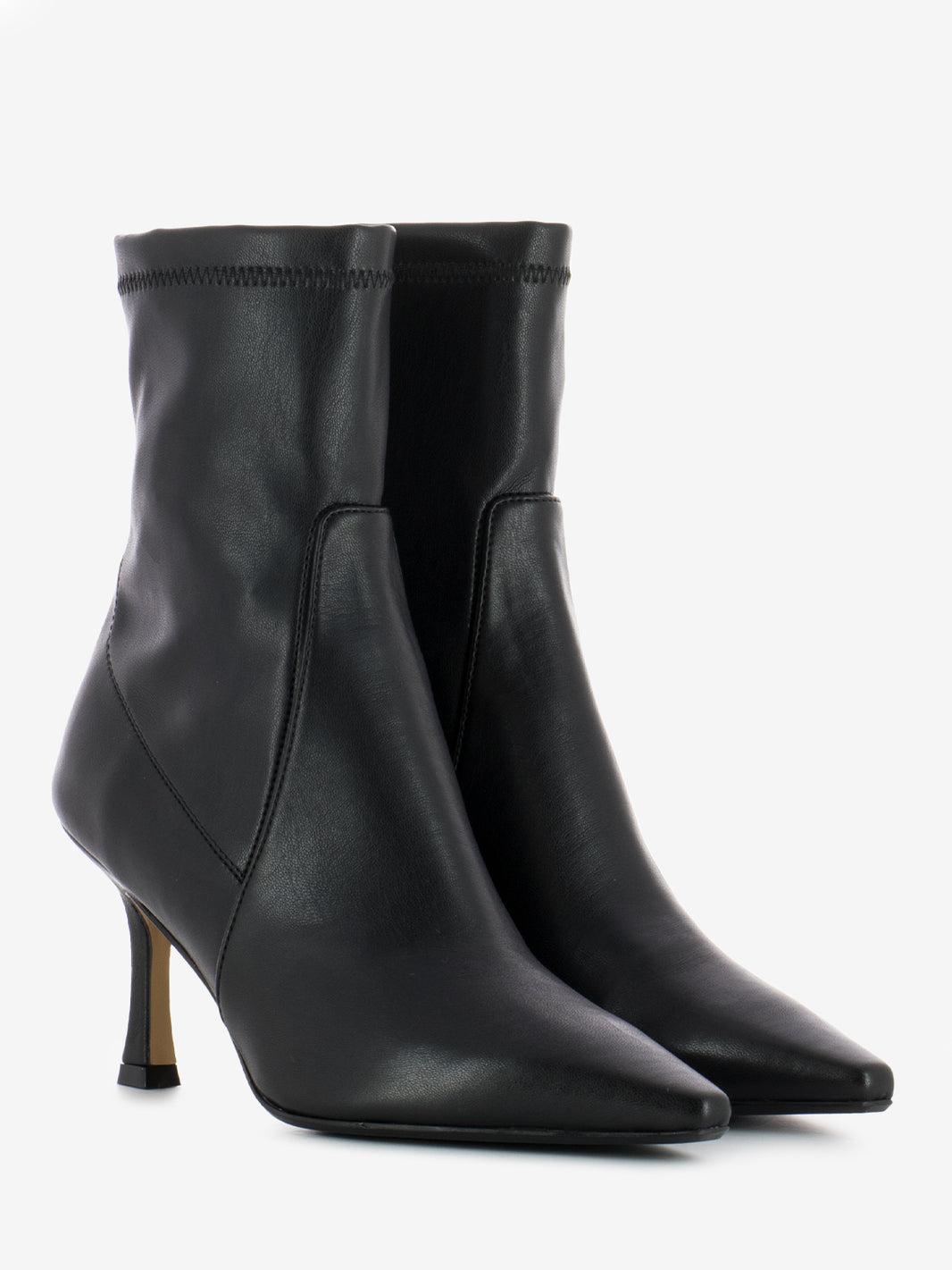 Black stretch nappa sock boot