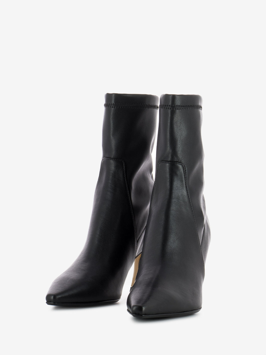 Black stretch nappa sock boot