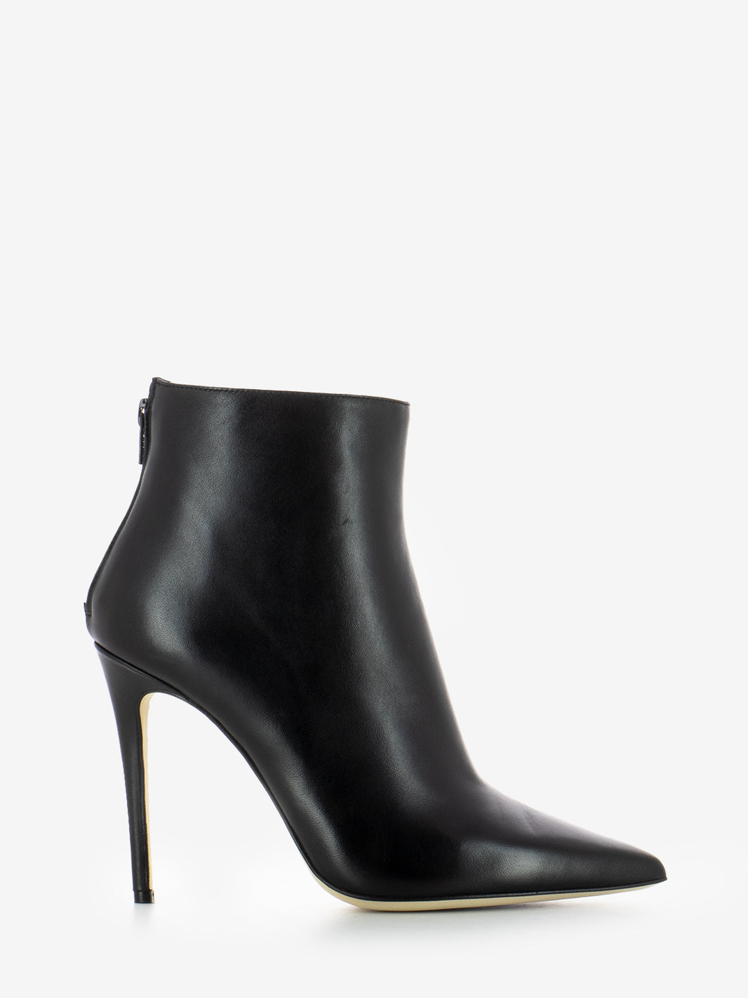 Black stiletto heel ankle boots