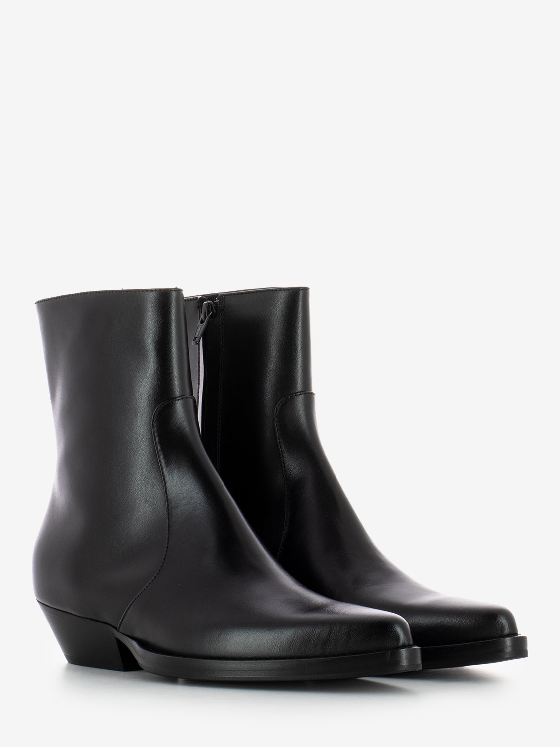 Tronchetti texani in pelle nero