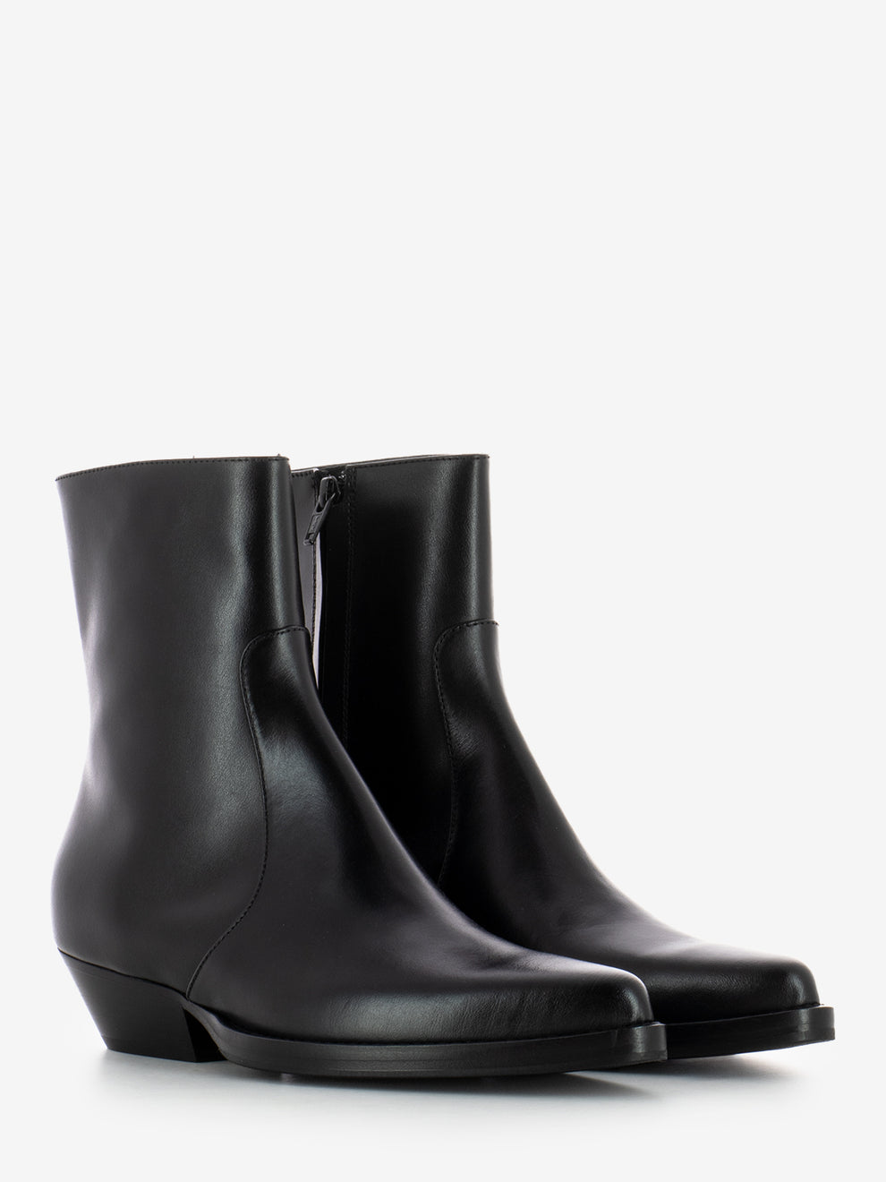 Tronchetti texani in pelle nero