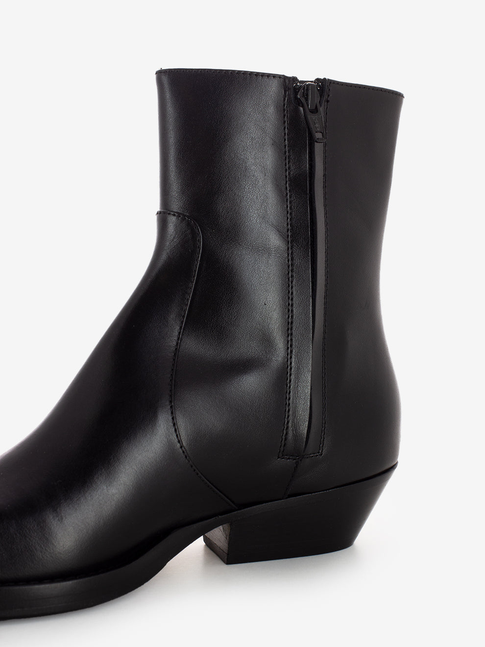 Tronchetti texani in pelle nero