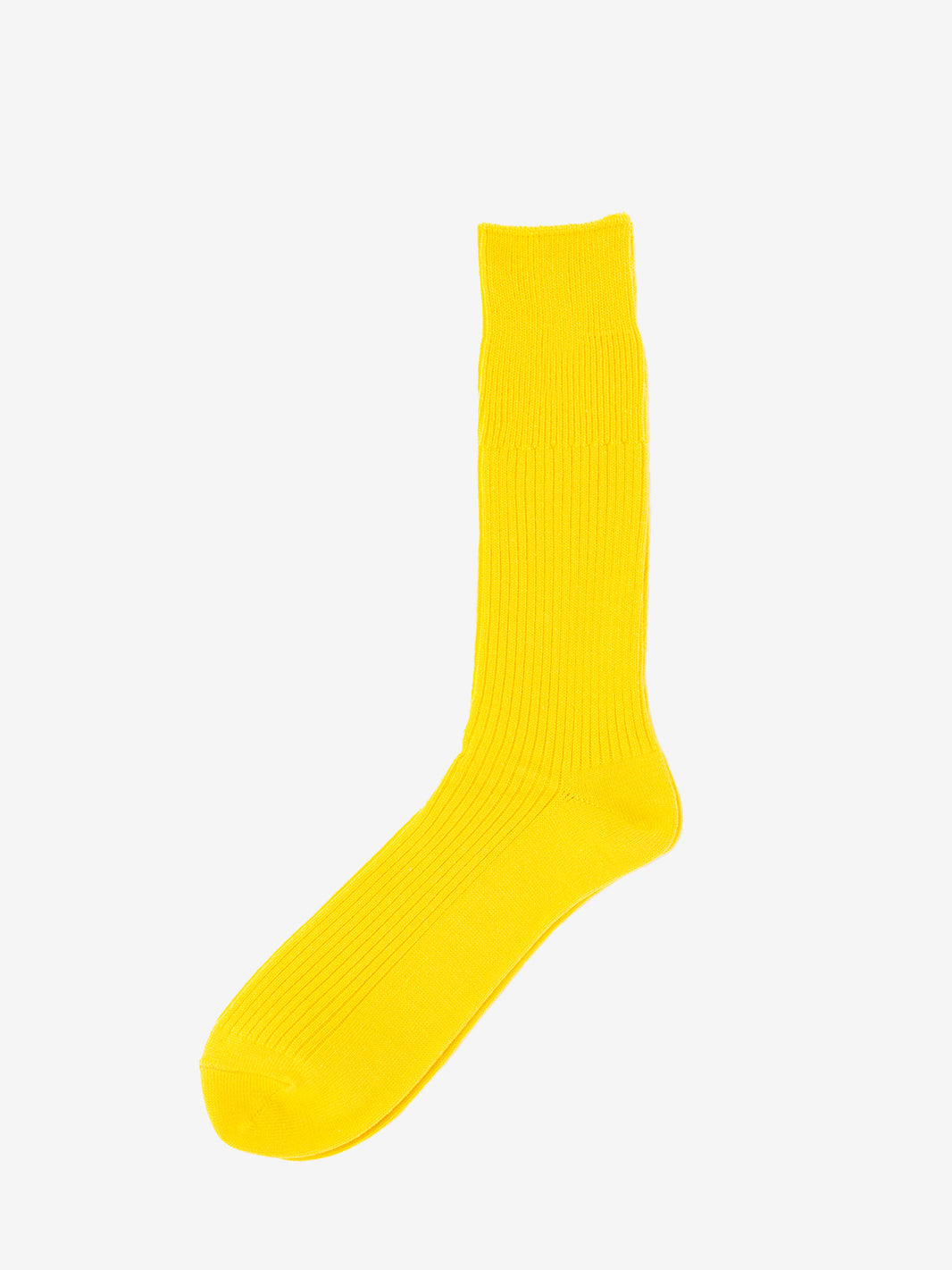Yellow ribbed socks