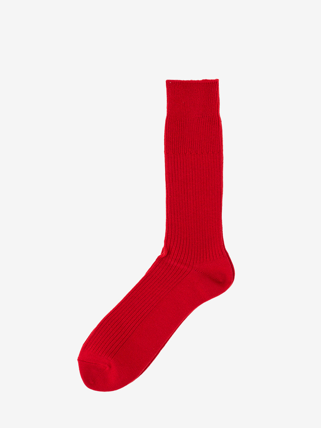Red ribbed socks