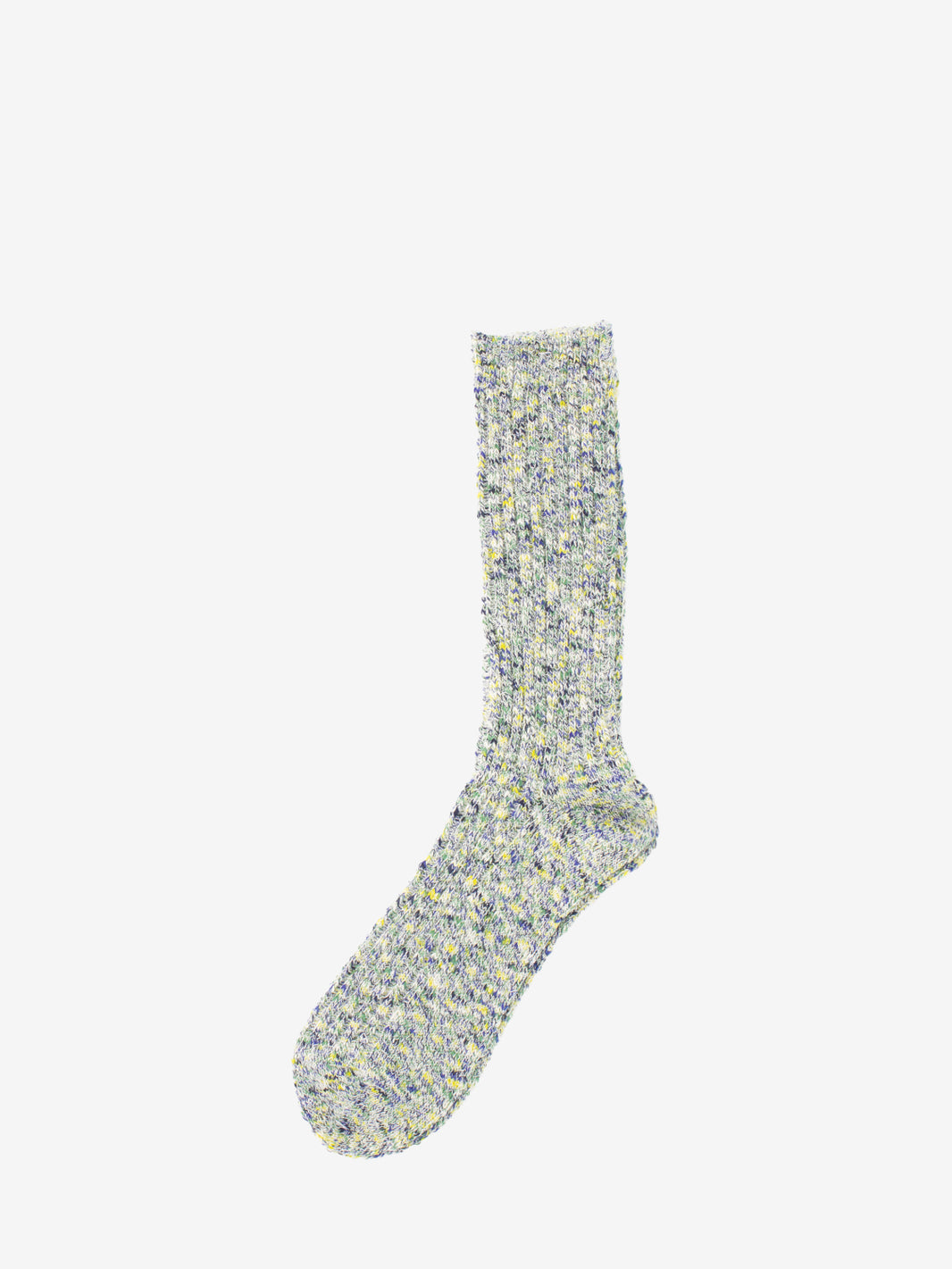 Homespan art yarn socks multicolor indigo