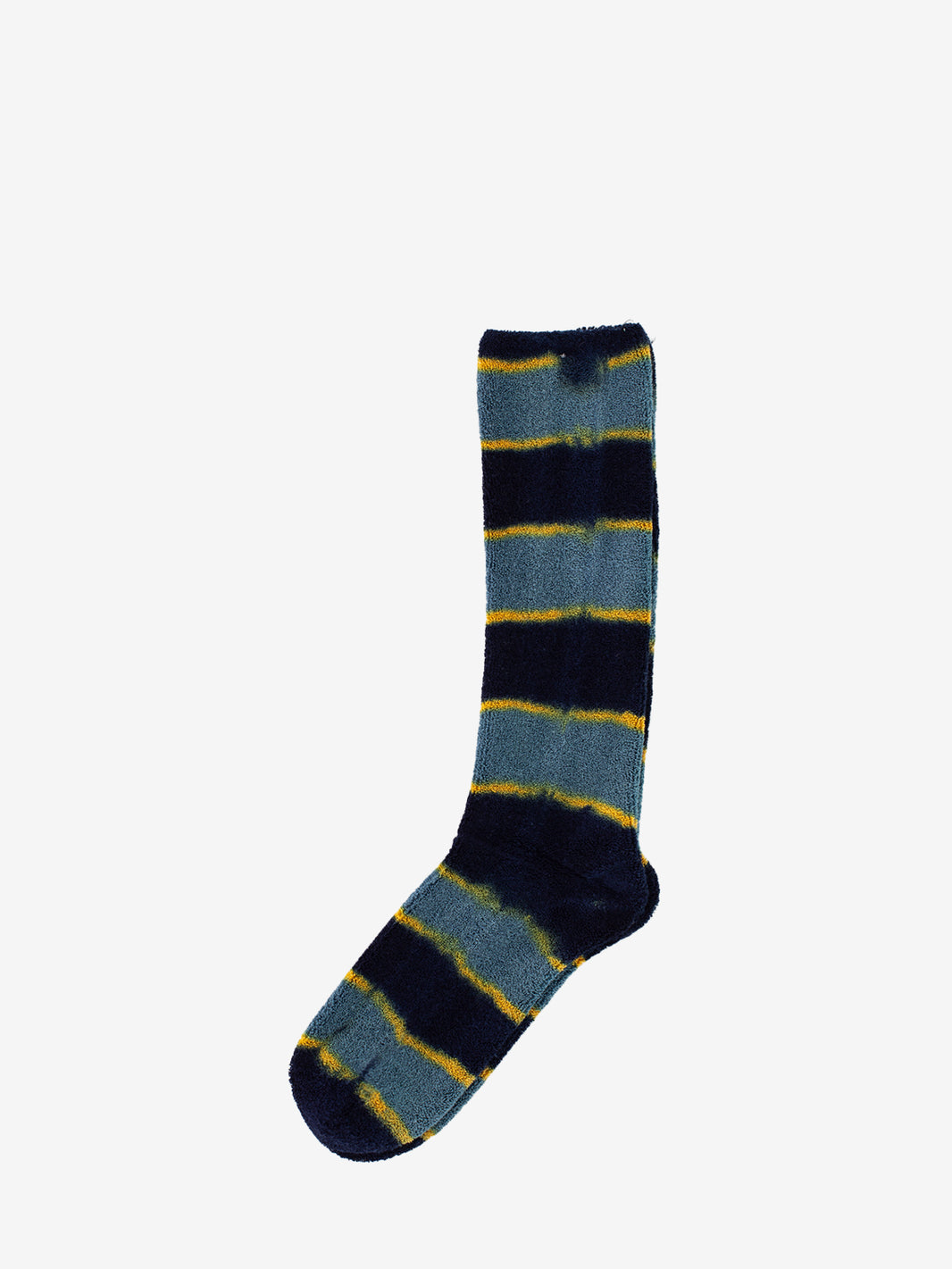 Blue/light blue striped terry socks