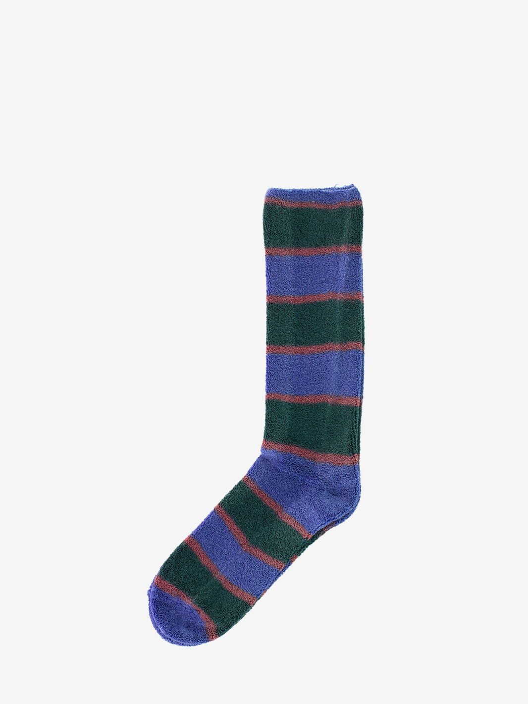 Blue/Green Striped Terry Socks