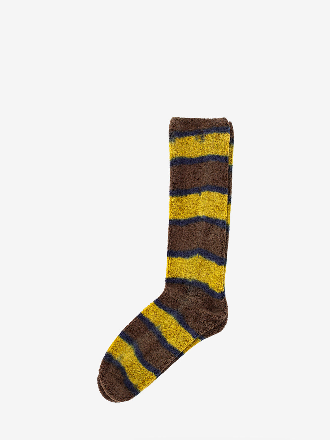 Brown/Yellow Striped Terry Socks