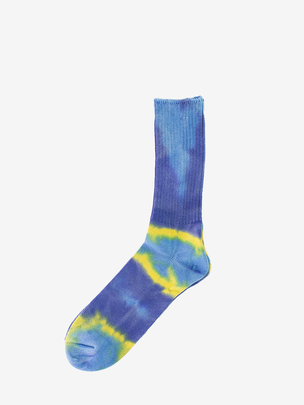 Blue/Yellow Tie Dye Socks