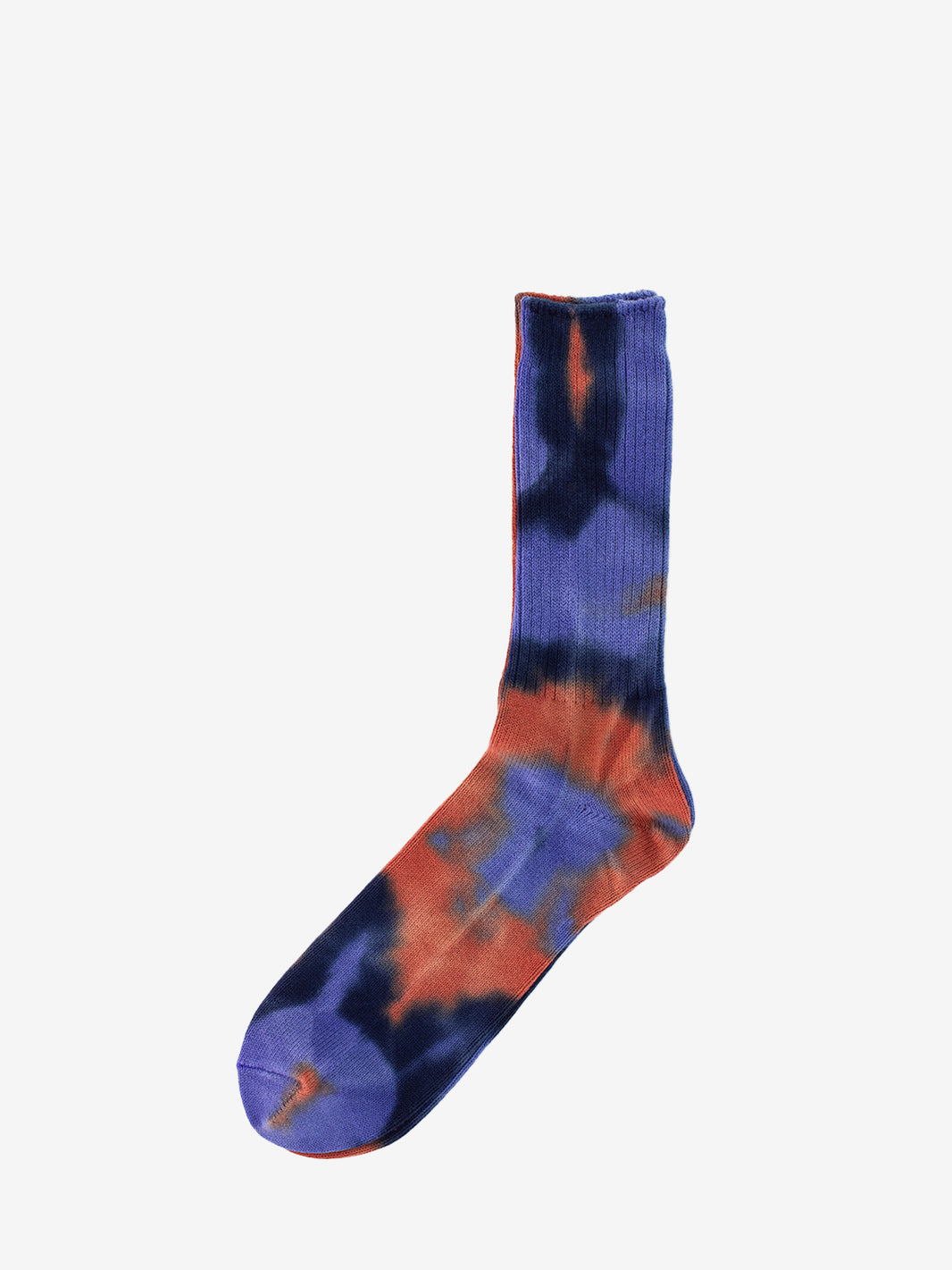 Blue tie-dye socks