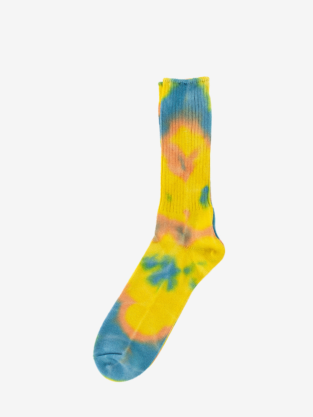 Green tie-dye socks