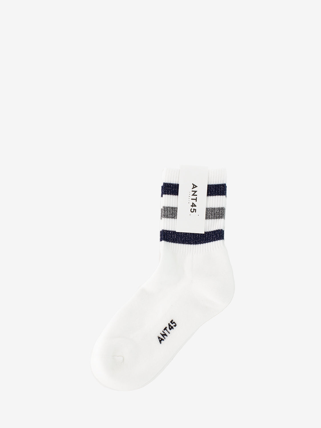 Lenox socks lurex stripes white / blue