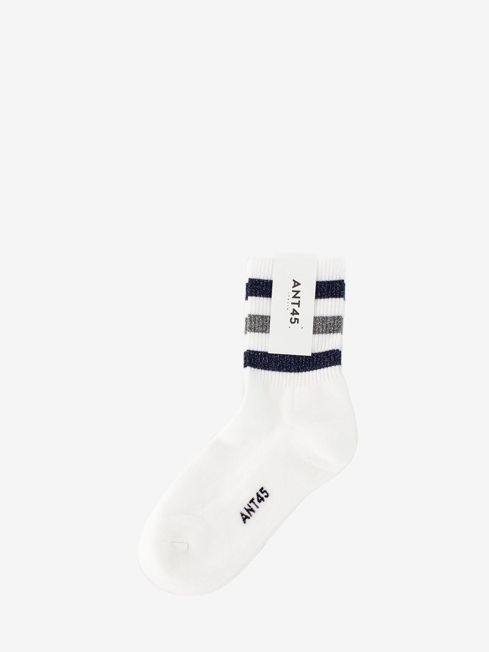 Lenox socks lurex stripes white / blue