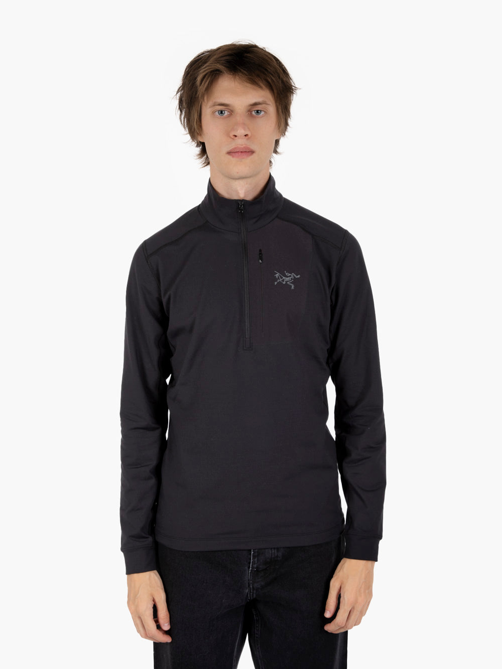 Black thermal zip-up shirt