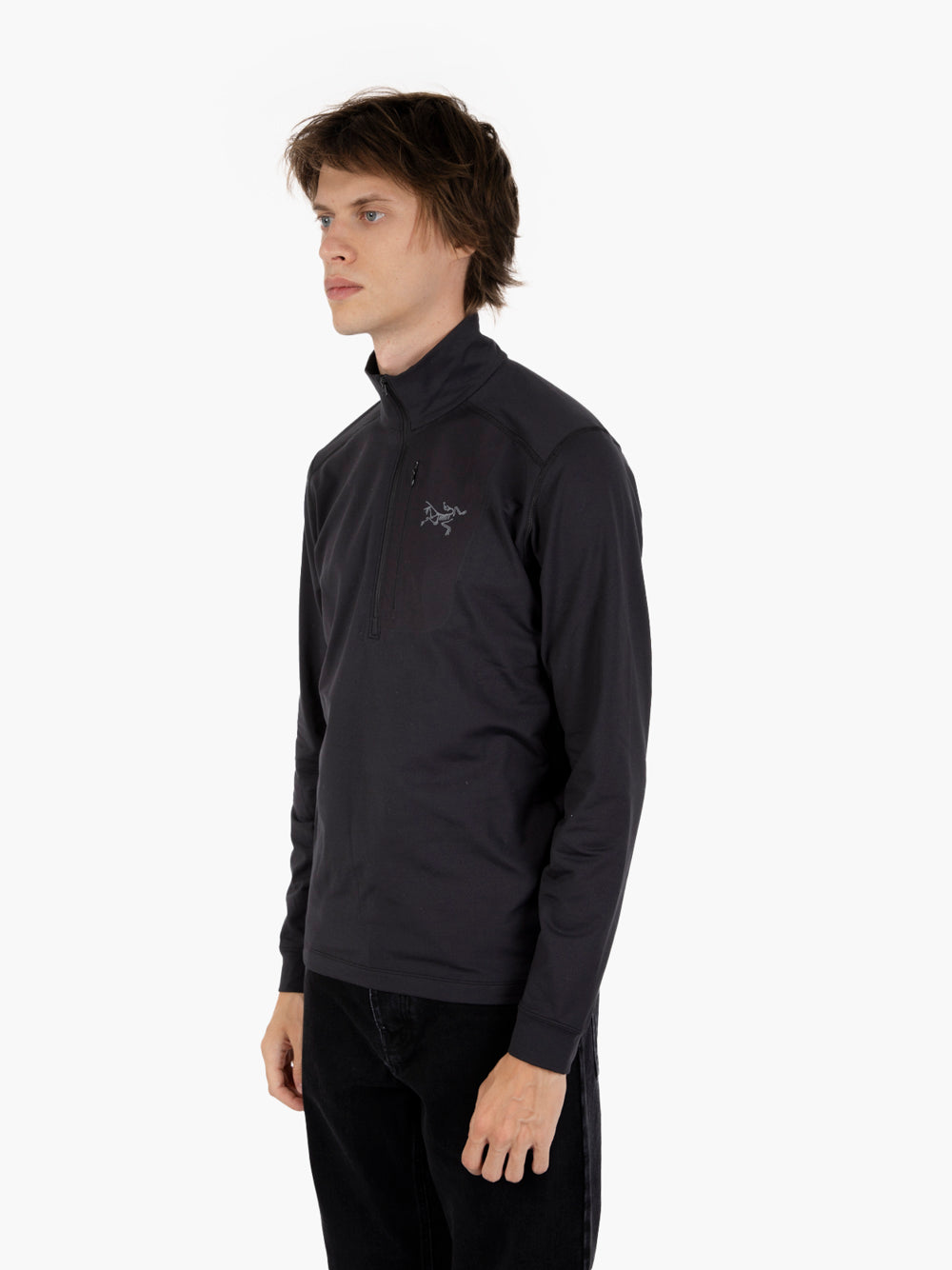 Black thermal zip-up shirt