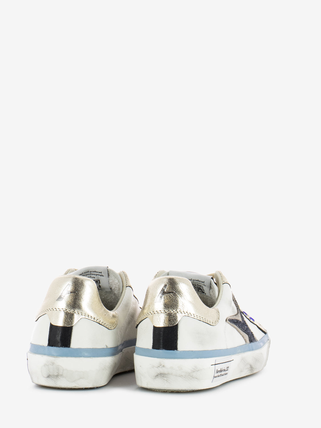 Sneakers Student #827 bianco / grigio / azzurro
