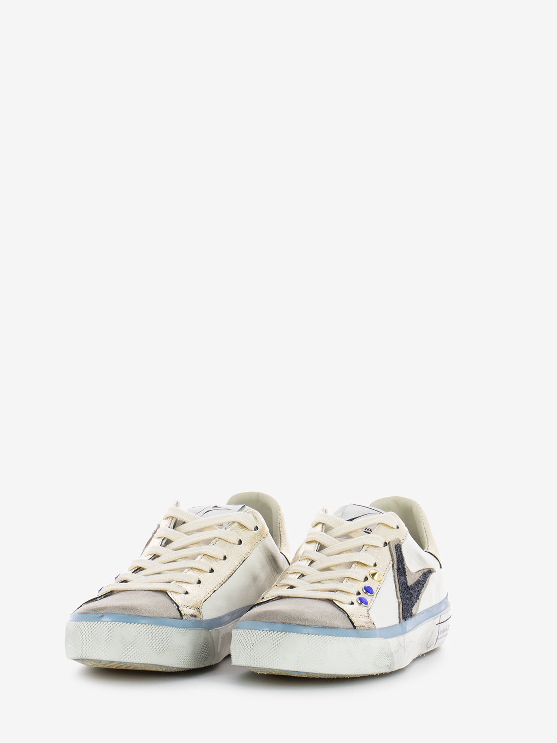 Sneakers Student #827 bianco / grigio / azzurro