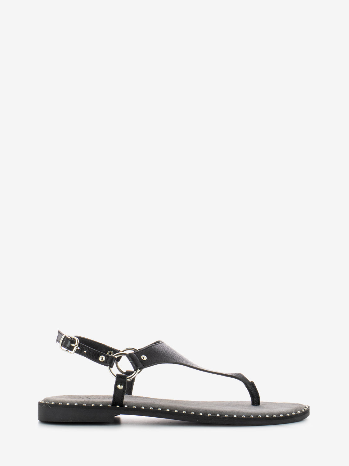 Black studded flip flop sandal