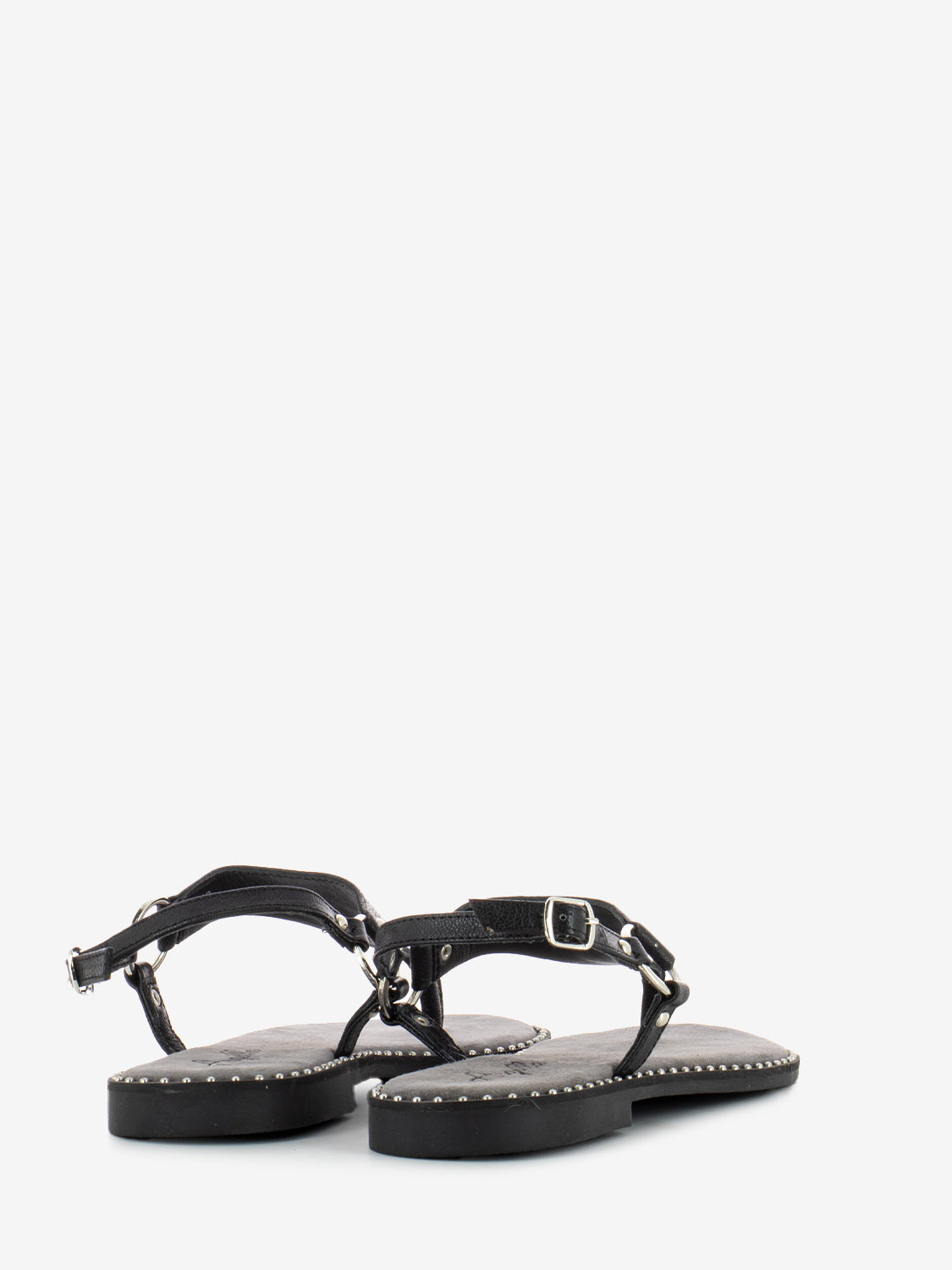 Black studded flip flop sandal