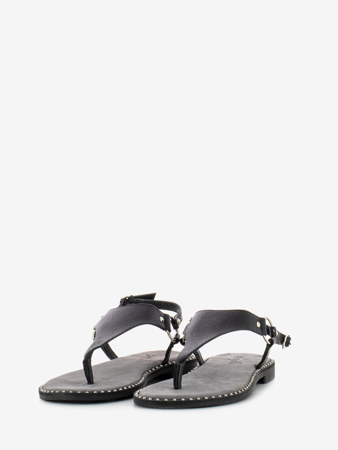 Black studded flip flop sandal
