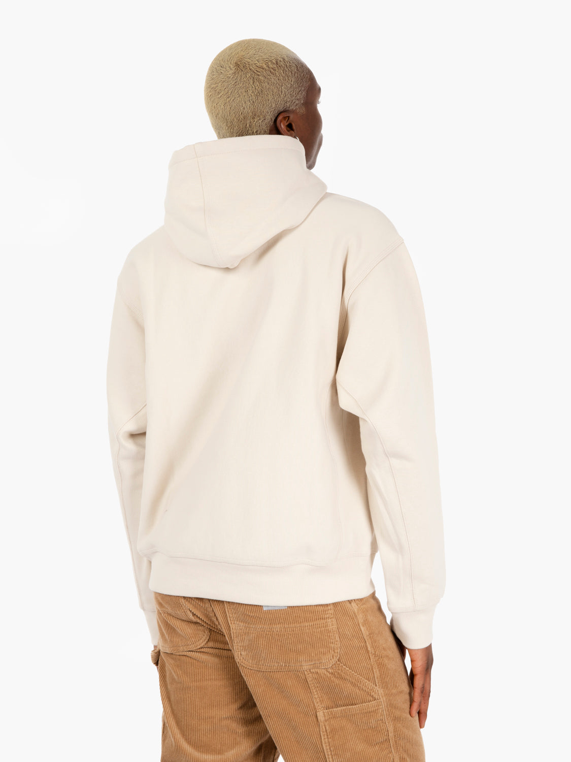 Hooded american script sweat moonbeam