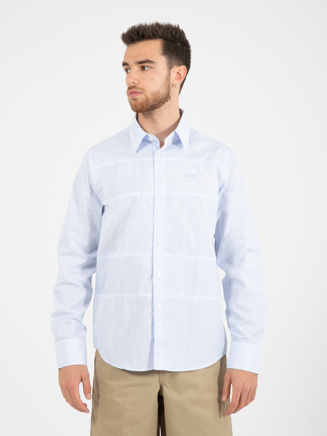 Camicia Stockton heart logo white / light blue