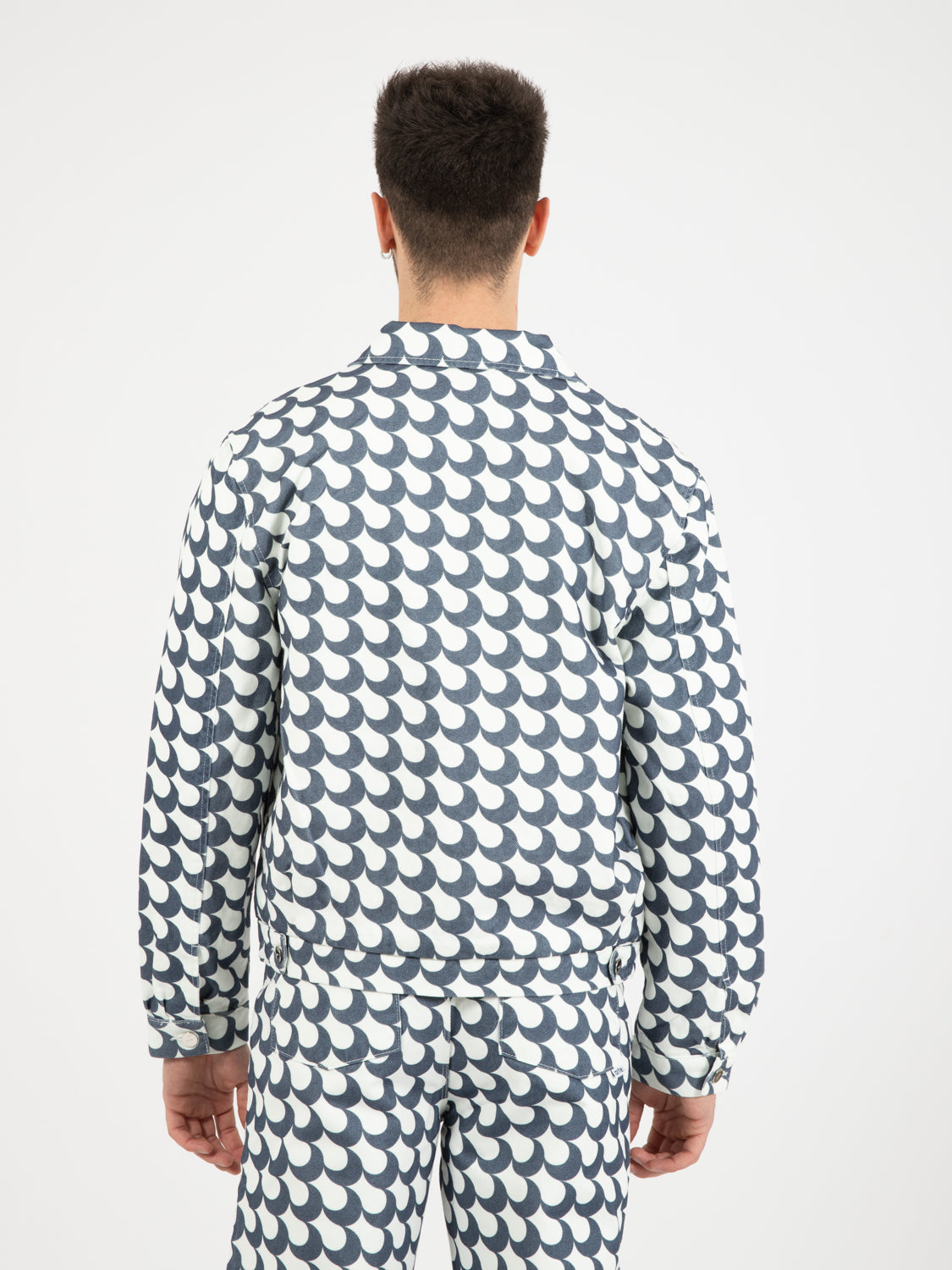 Jacket Jackson Bau print navy / white