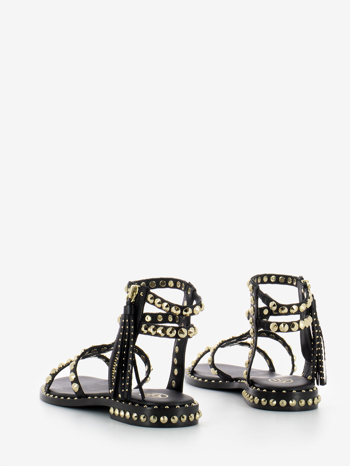 Sandali Power neri borchie ariel gold