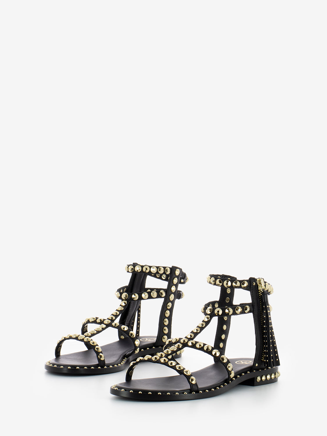 Sandali Power neri borchie ariel gold