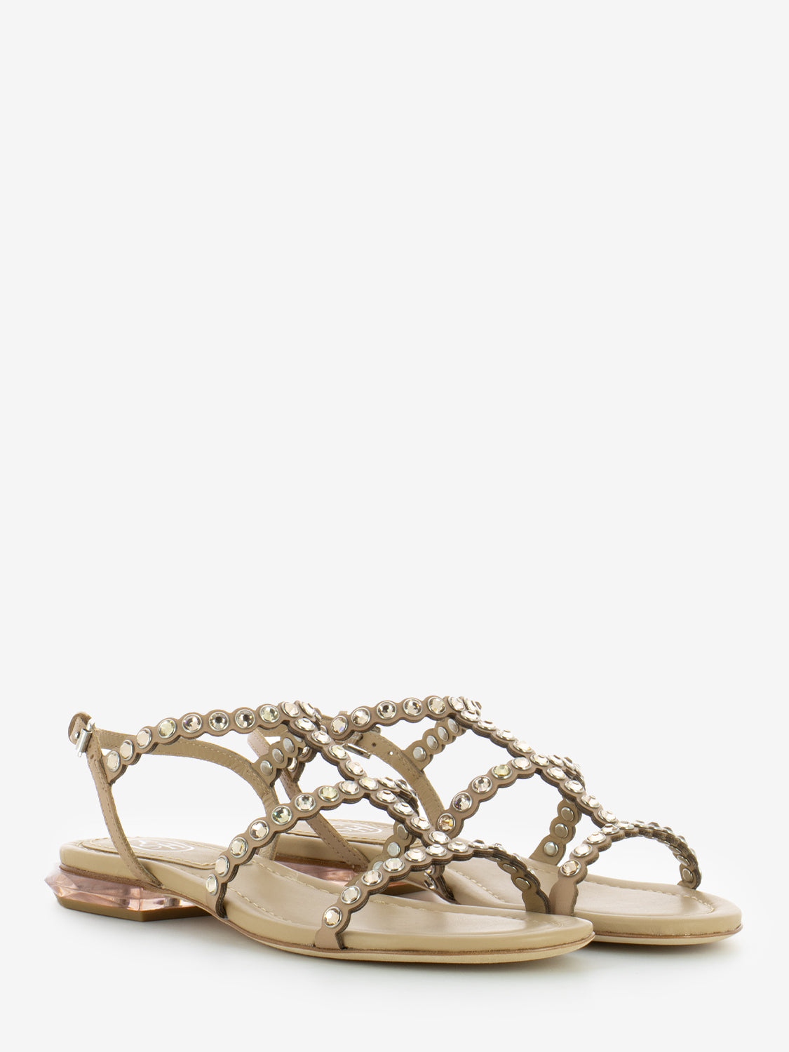 Sandali Saphir skin con maxi strass