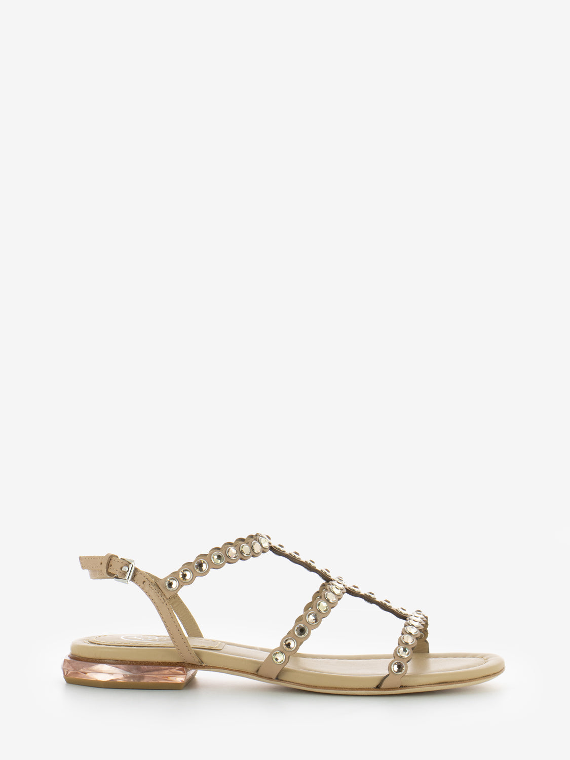 Sandali Saphir skin con maxi strass