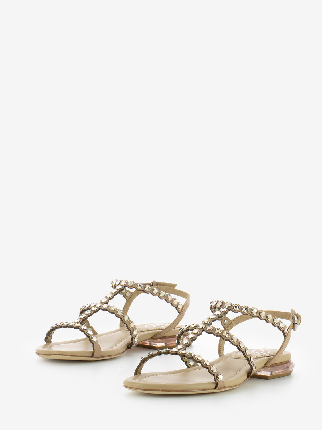 Sandali Saphir skin con maxi strass