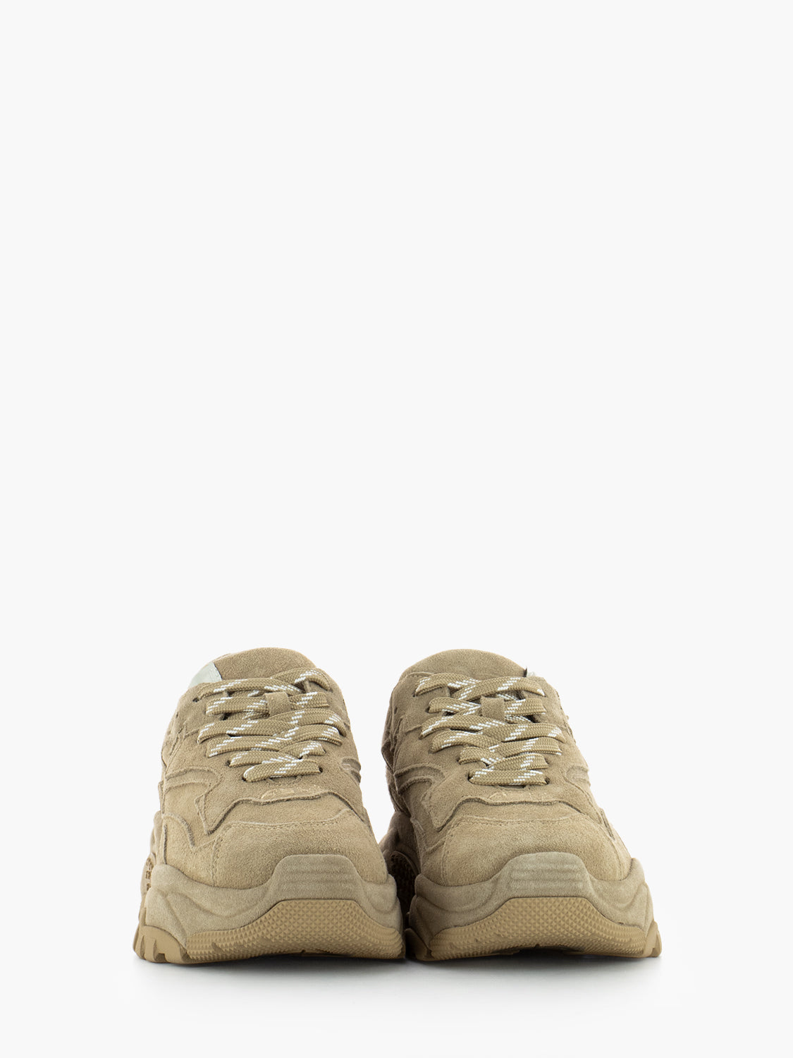 Sneakers calf suede noisette