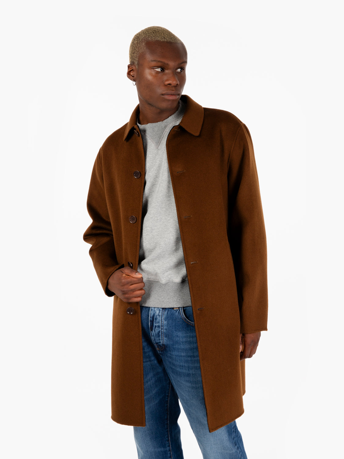Virtuoso wool coat havana / blue