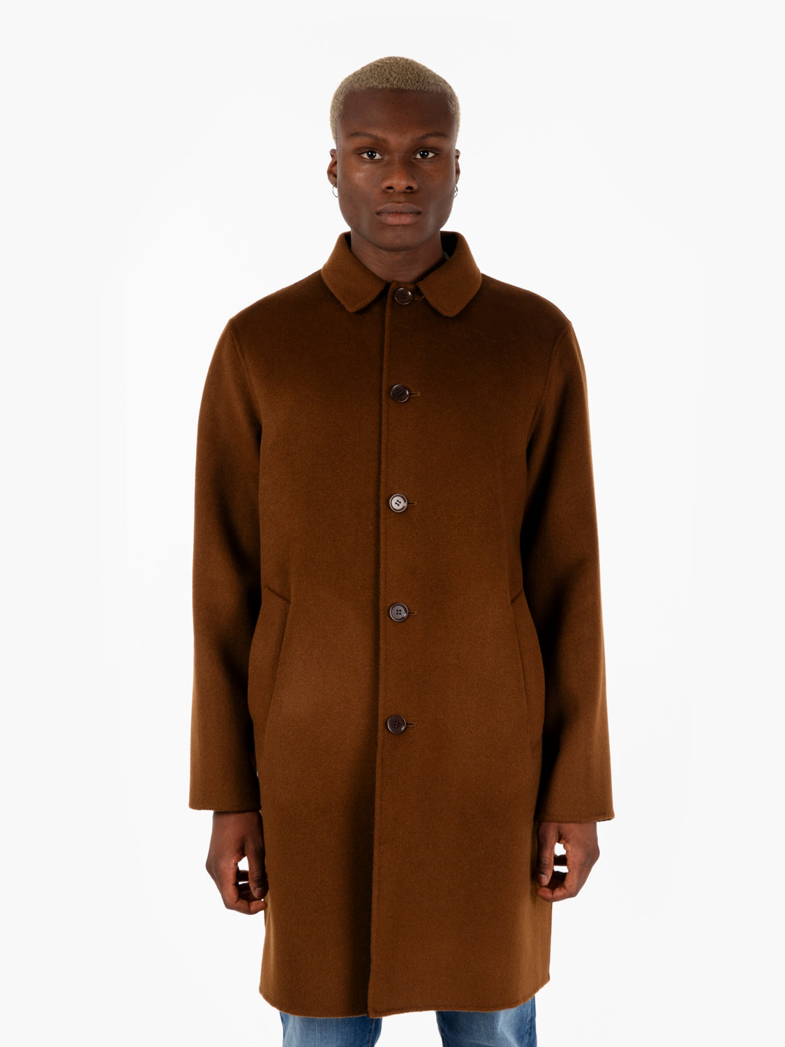 Virtuoso wool coat havana / blue