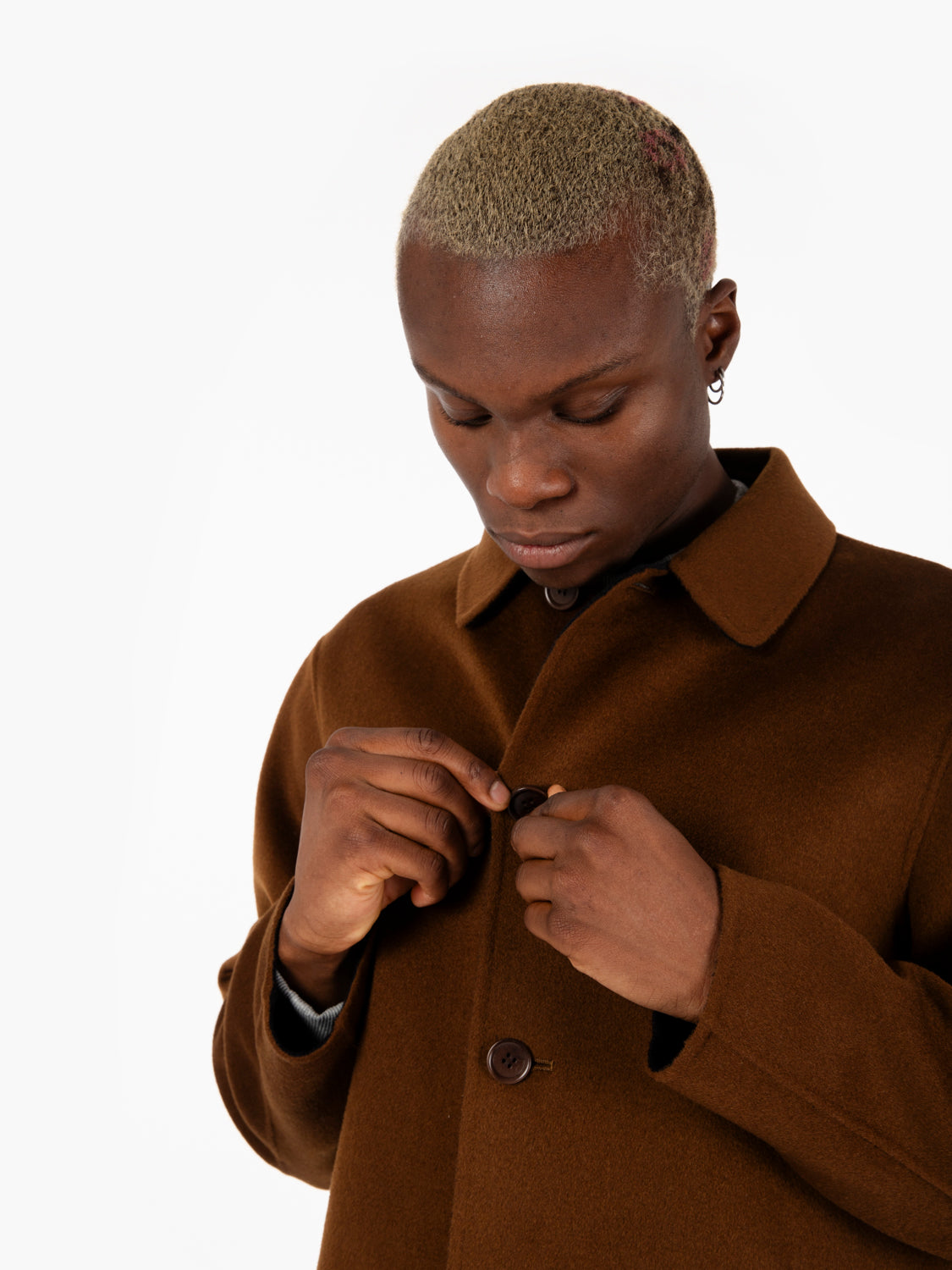 Virtuoso wool coat havana / blue
