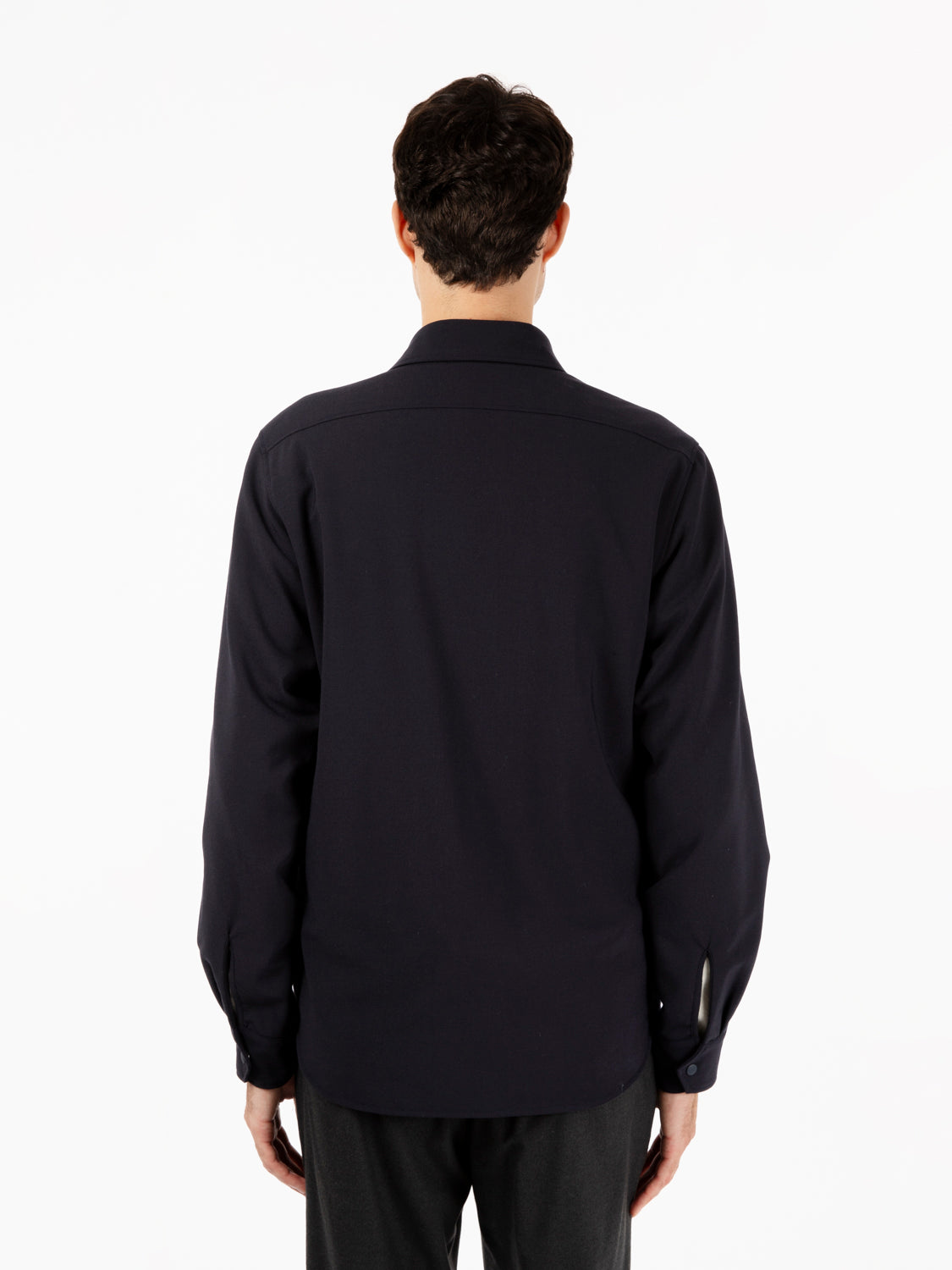 Giacca camicia doppia navy