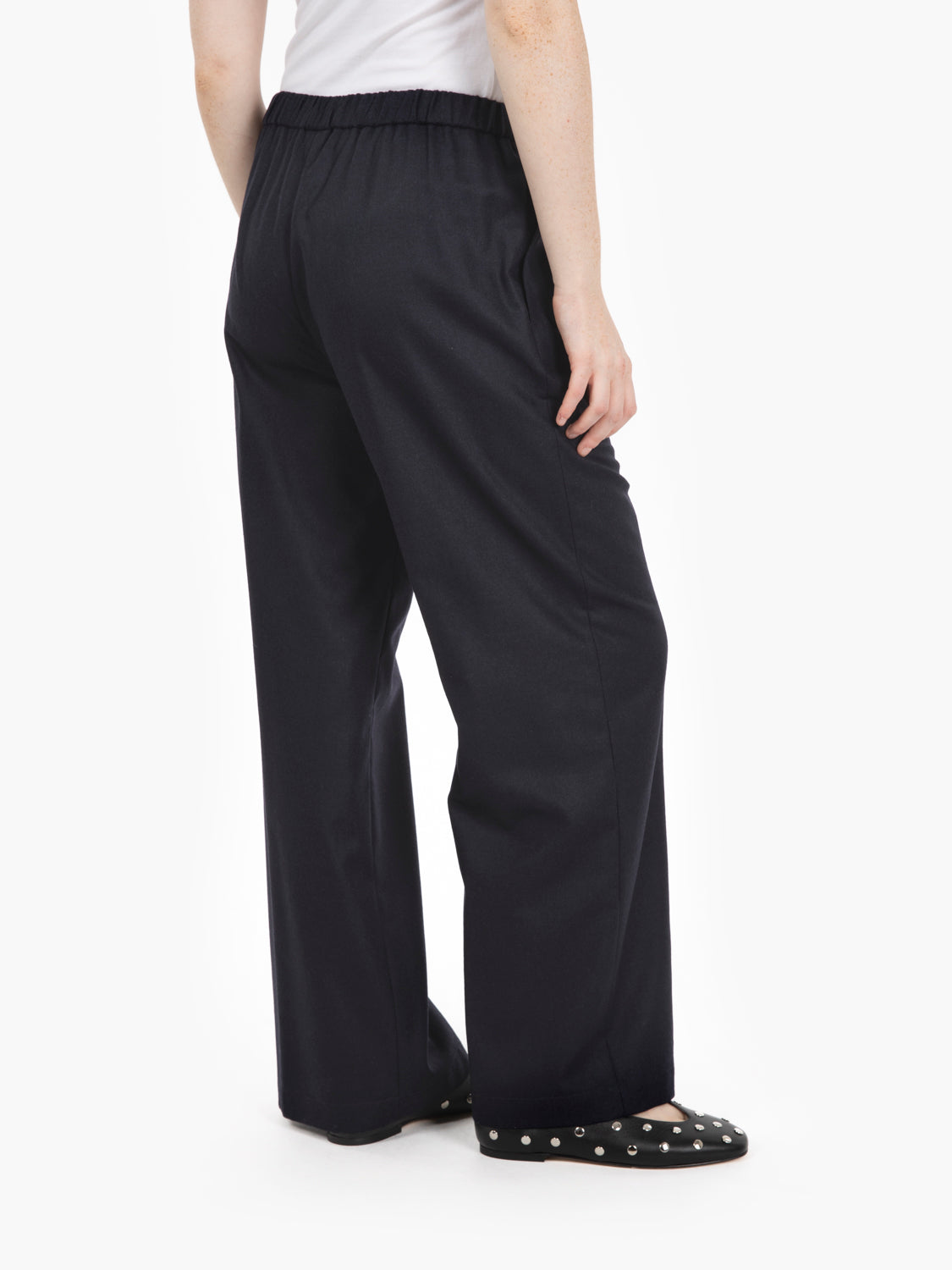 Fresh navy wool trousers