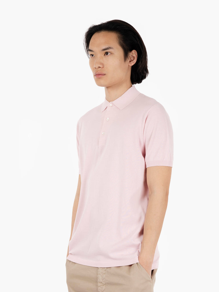 ASPESI - Polo a maniche corte in maglia rosa
