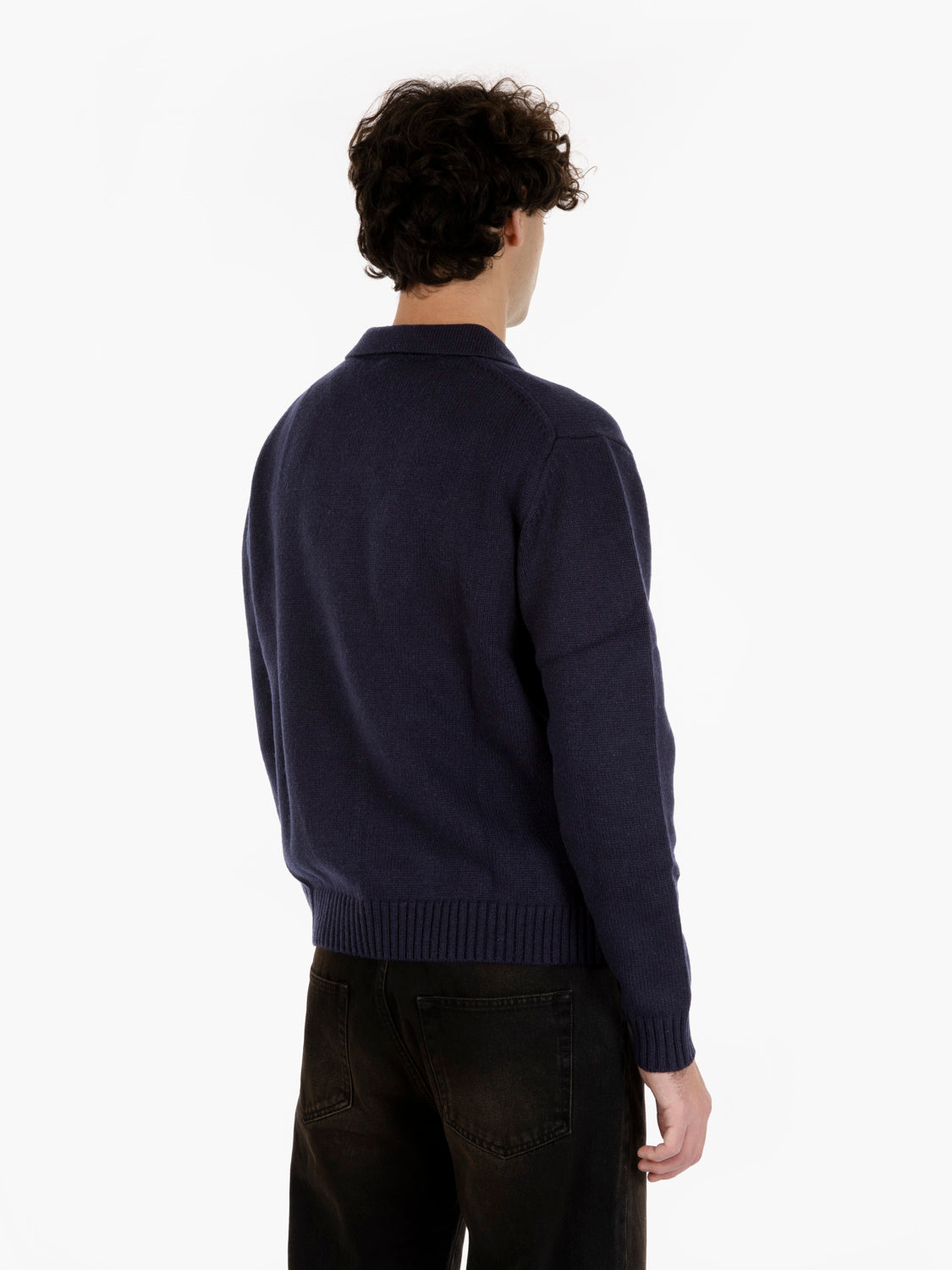 Navy Knit Polo