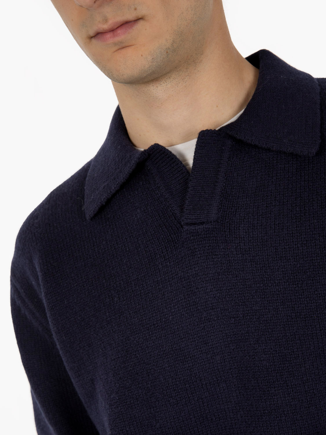 Navy Knit Polo