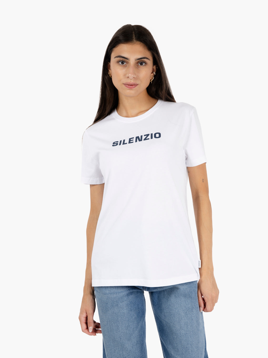 T-shirt "Silenzio" bianca