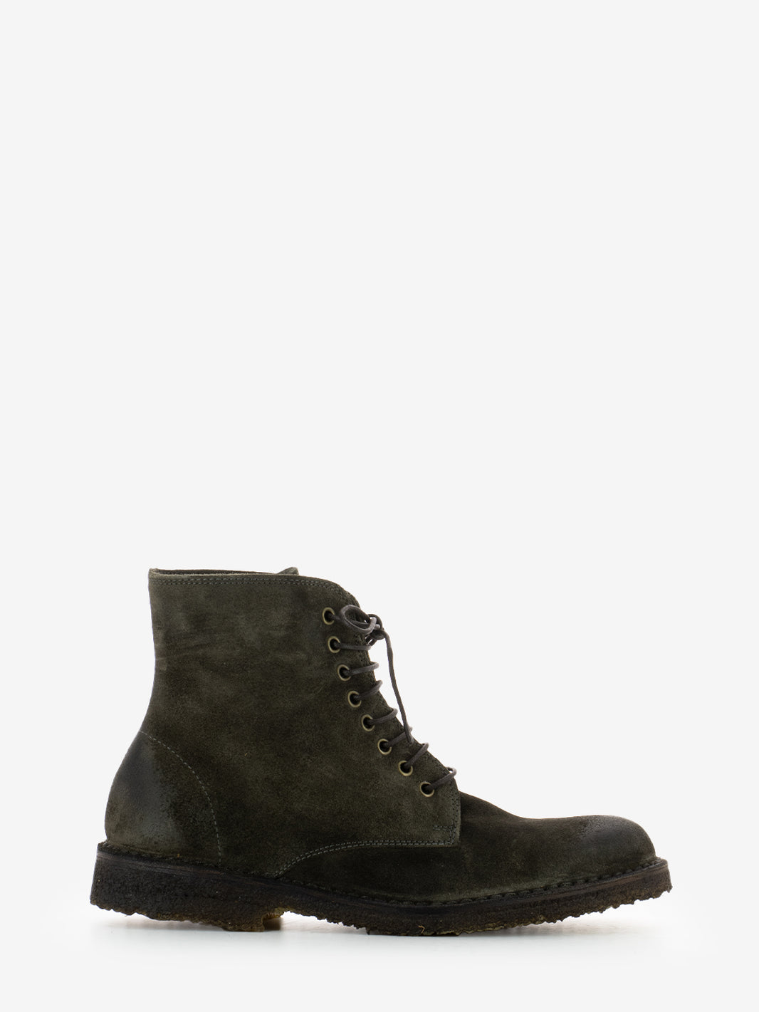 Dark brown suede ankle boots