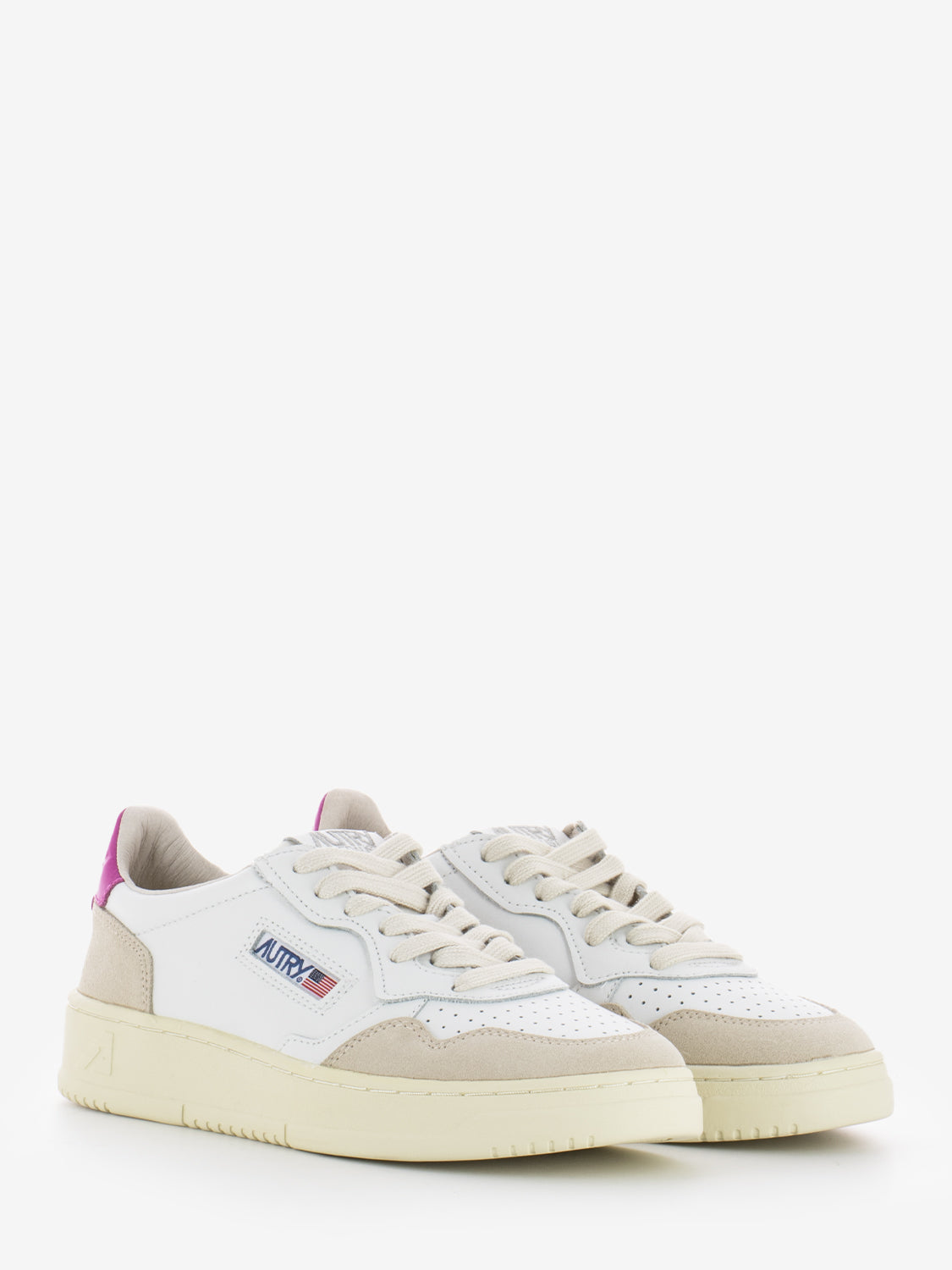 Medalist Low W in leather and suede white / buble