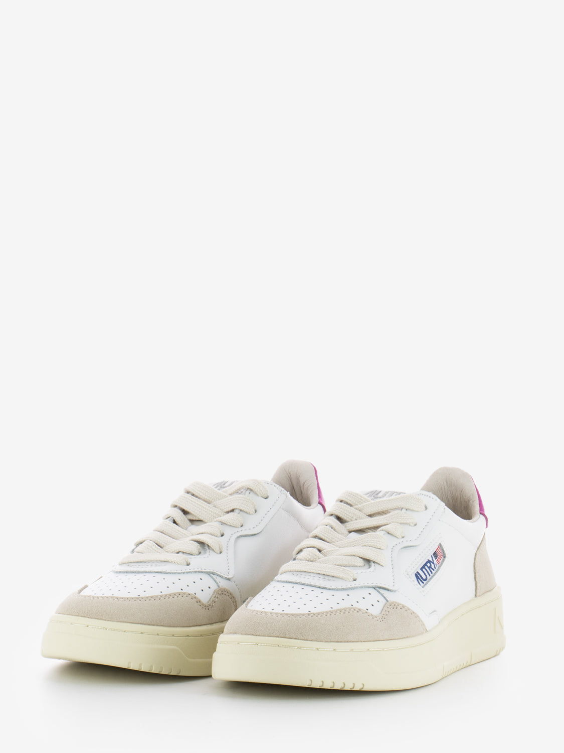 Medalist Low W in leather and suede white / buble